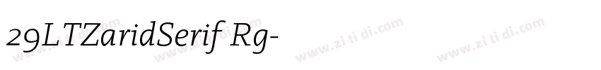 29LTZaridSerif Rg字体转换